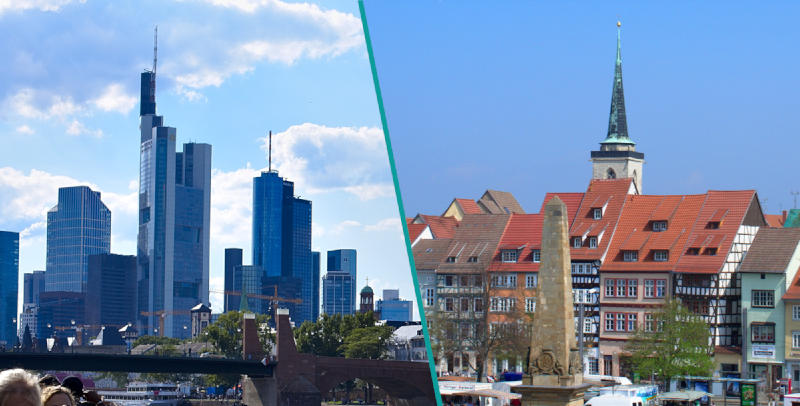 Frankfurt und Erfurt